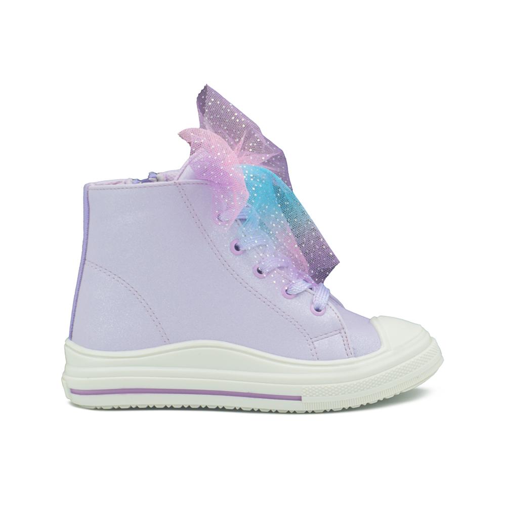 Foto 1 | Tenis Bota Bambino Para Niña Plataforma Antiderrapante Lila Lavanda