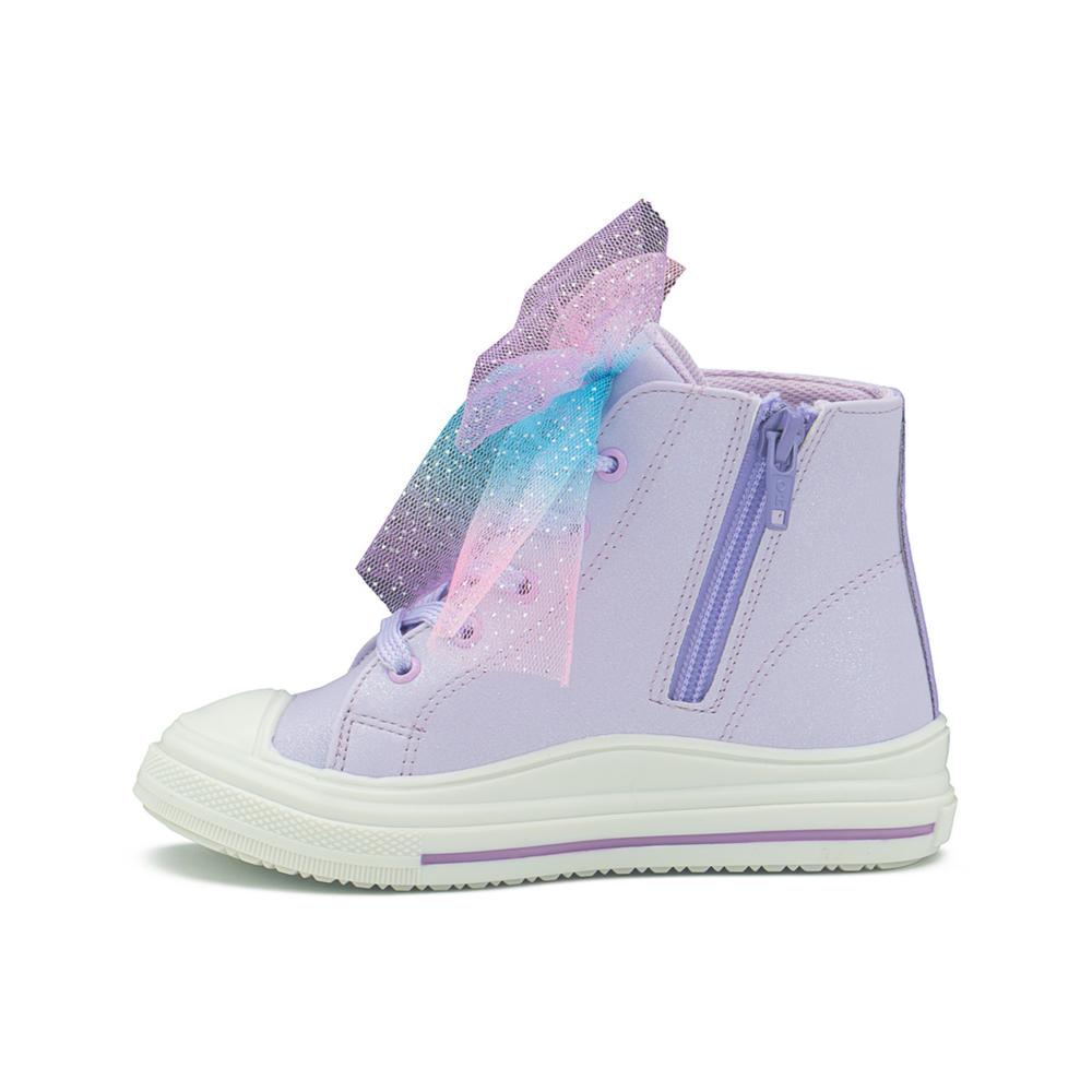 Foto 6 | Tenis Bota Bambino Para Niña Plataforma Antiderrapante Lila Lavanda