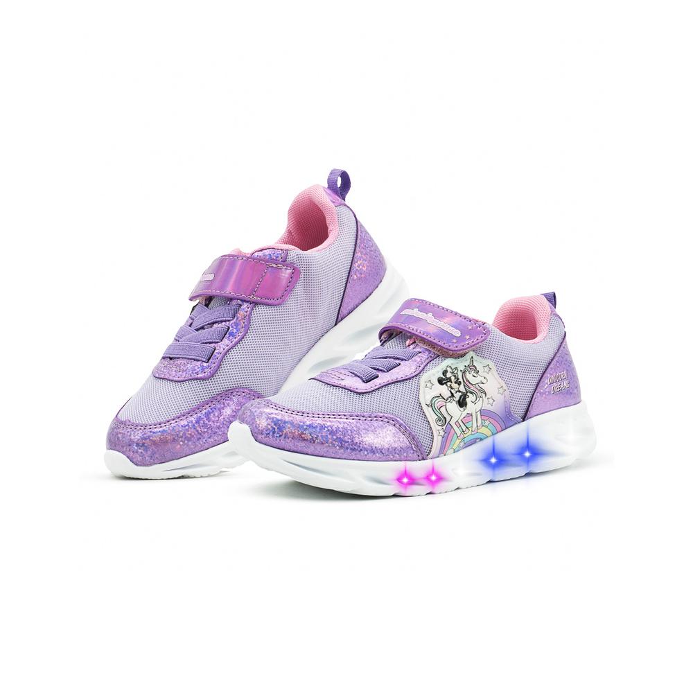 Foto 2 pulgar | Tenis Para Niña Luces Disney  Minnie Mouse Unicornio 15-21.5 Lavanda