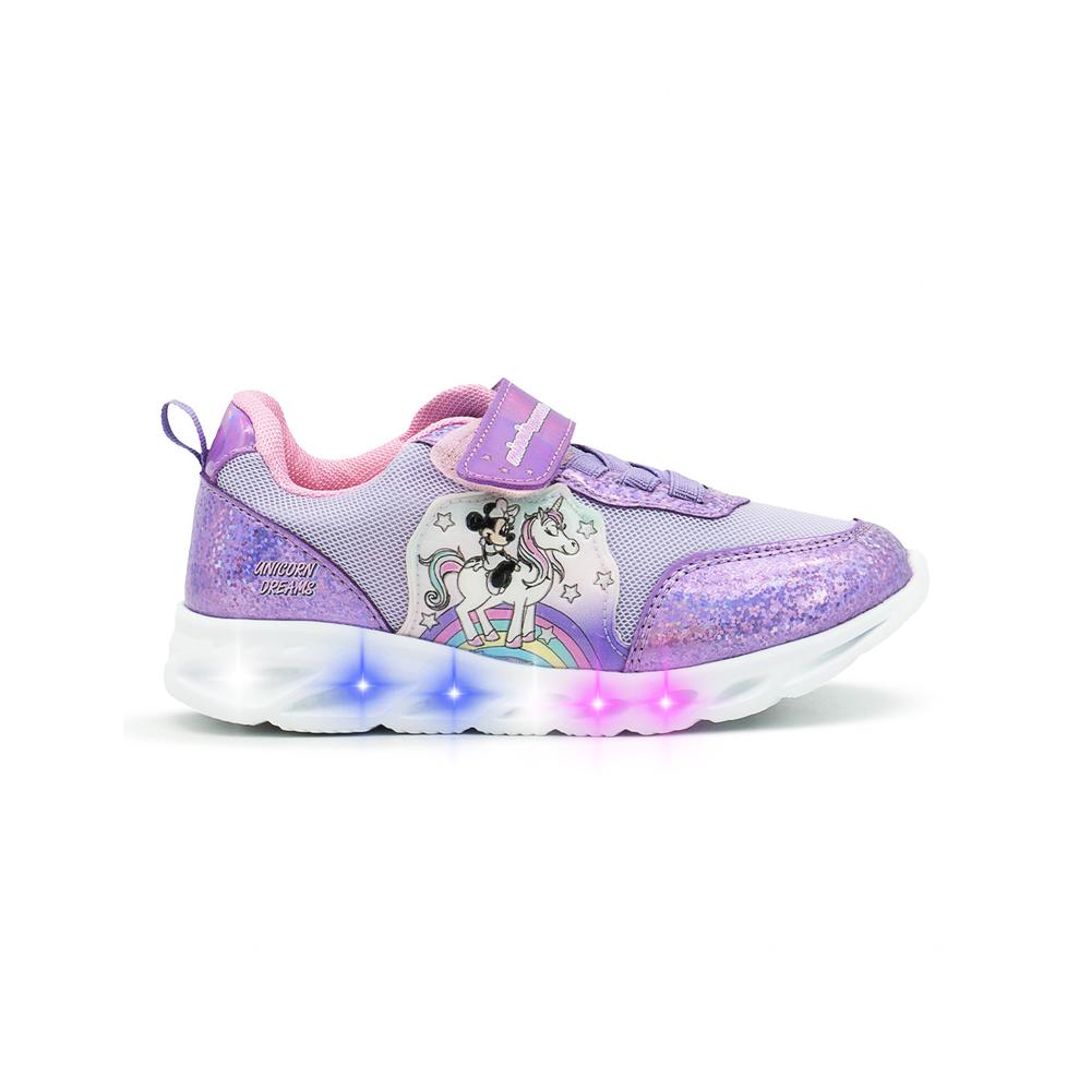 Foto 7 pulgar | Tenis Para Niña Luces Disney  Minnie Mouse Unicornio 15-21.5 Lavanda