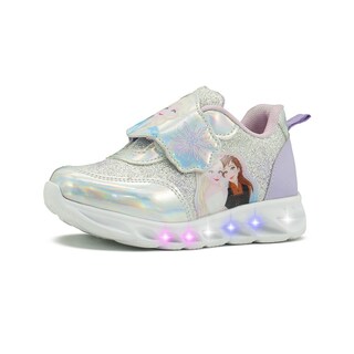 Foto 4 | Tenis Con Luces Tropicana Para Niña Frozen Elsa Y Anna 15-21 Plateado