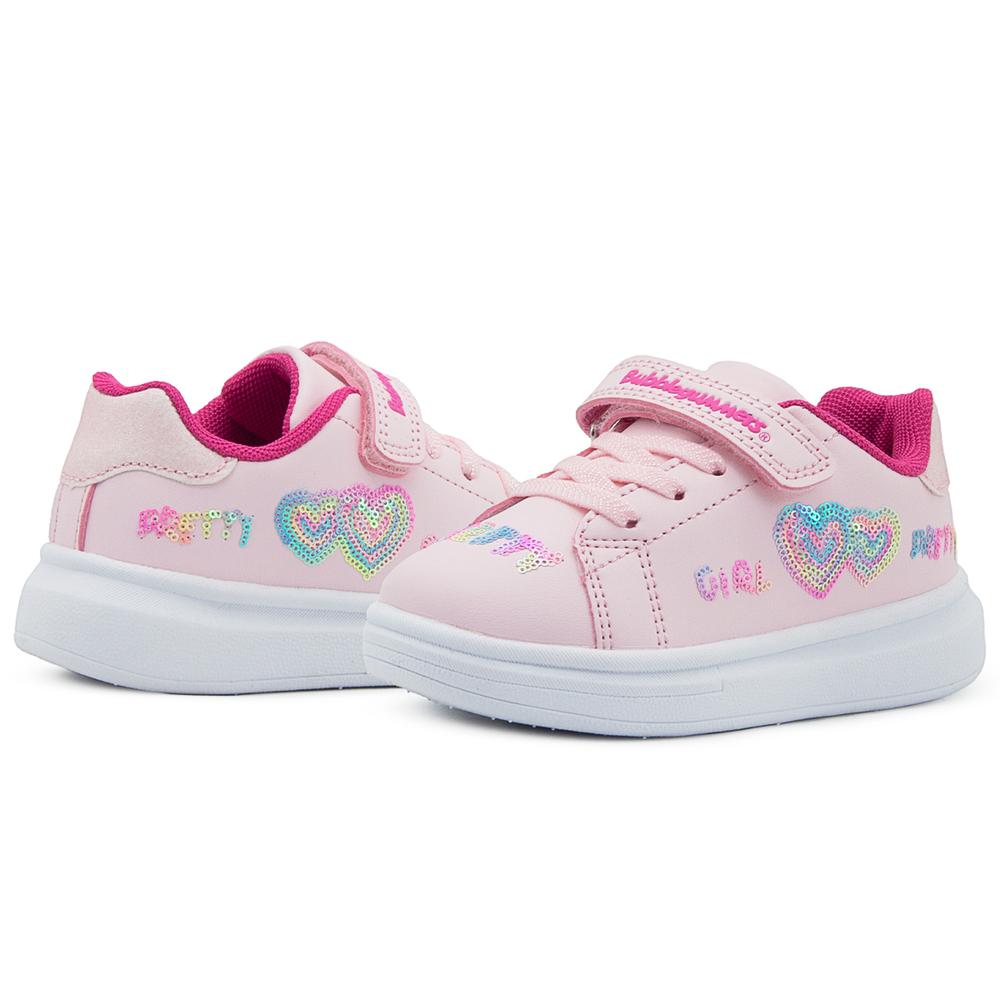 Foto 2 | Tenis Casuales Niña Rosas Bubble Gummers Smash 15-19 Rosa
