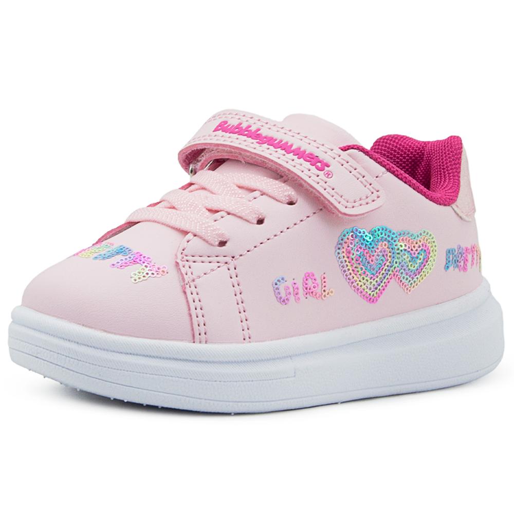 Foto 4 pulgar | Tenis Casuales Niña Rosas Bubble Gummers Smash 15-19 Rosa