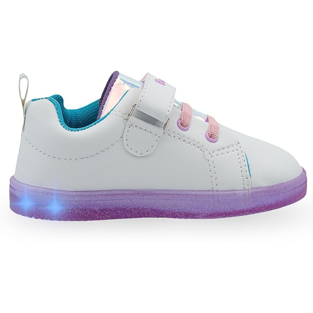 Foto 5 pulgar | Tenis Luces Niña Bubble Gummers Estrellas Color Blanco 14-19 Fucsia
