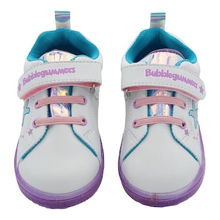 Foto 5 | Tenis Luces Niña Bubble Gummers Estrellas Color Blanco 14-19 Fucsia