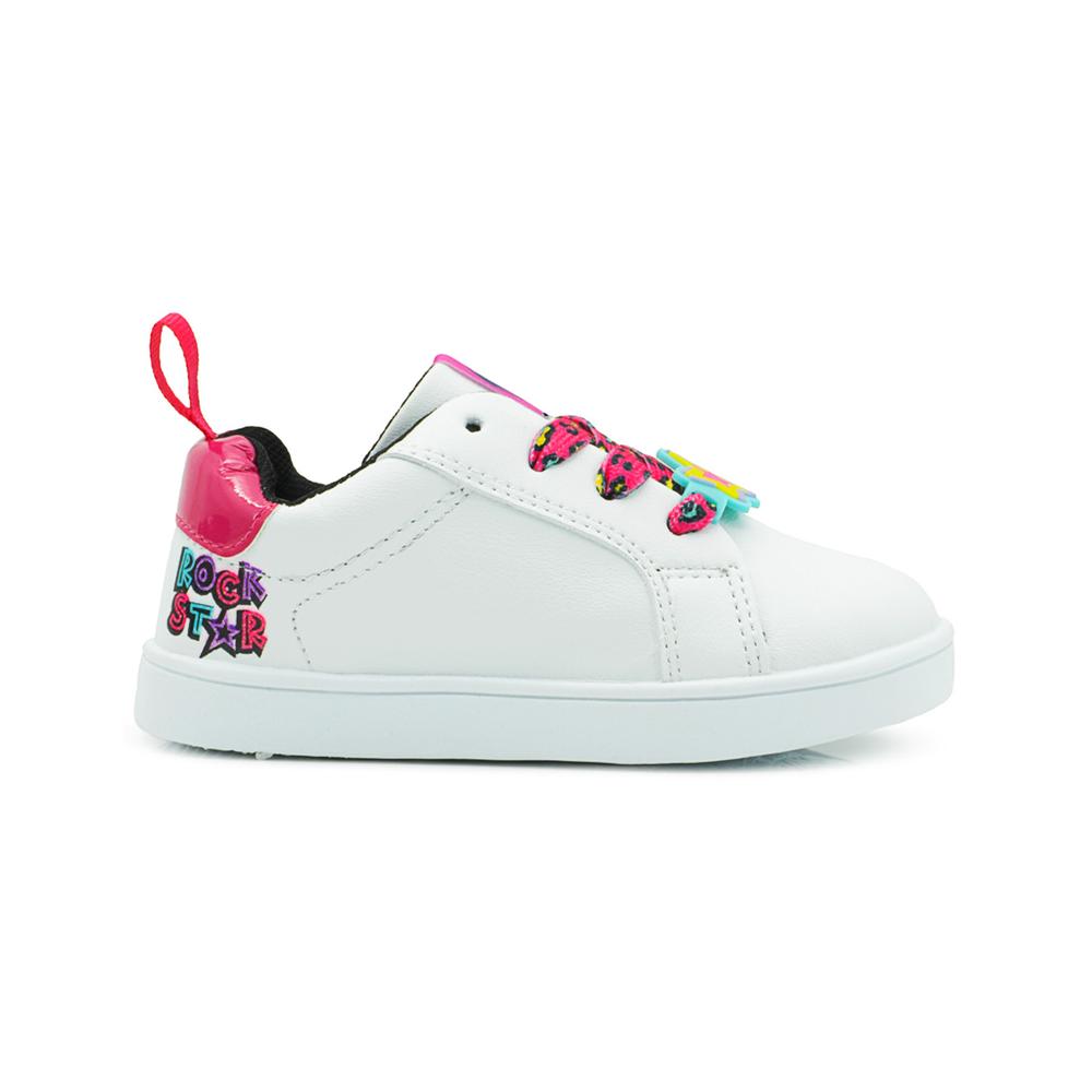 Foto 6 pulgar | Tenis Niña Bubble Gummers Moda Only Blanco Fiusha 17-23 Blanco