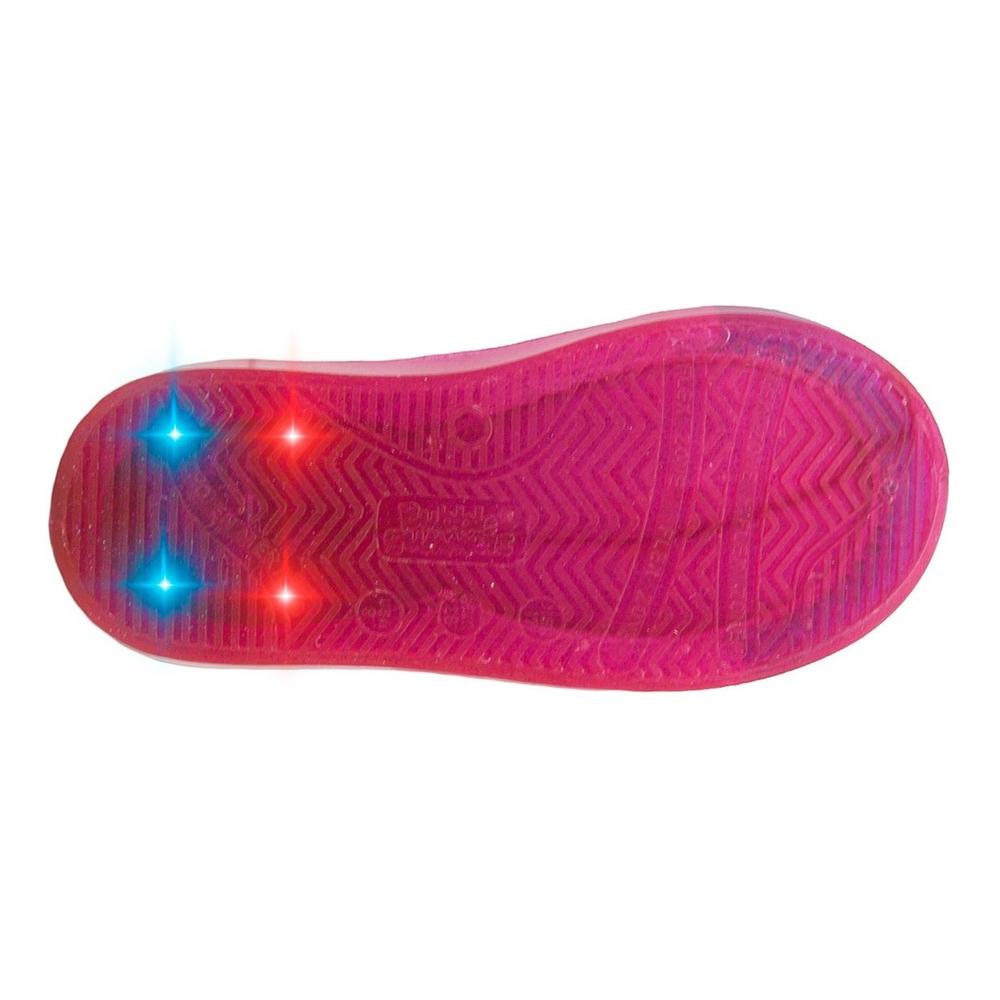 Foto 7 pulgar | Tenis Luces Led Niña Bubble Gummers Onix Velcro 14-19 Blanco