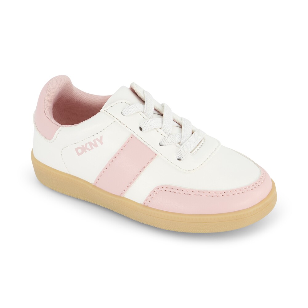 Foto 1 | Tenis Casuales Dkny Dyla Dana Para Niña, Blanco Con Rosa