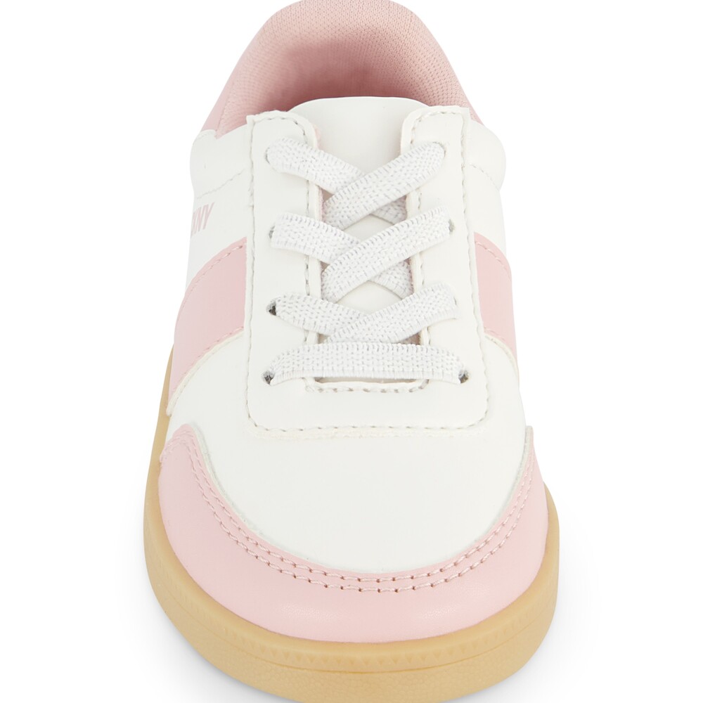 Foto 4 pulgar | Tenis Casuales Dkny Dyla Dana Para Niña, Blanco Con Rosa