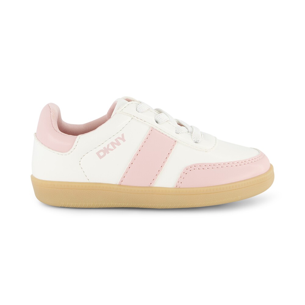 Foto 5 pulgar | Tenis Casuales Dkny Dyla Dana Para Niña, Blanco Con Rosa