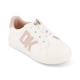 Foto 1 | Tenis Casuales Dkny Celia Bonnie Para Niña, Color Blanco Con Rosa