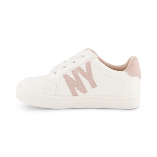 Foto 2 | Tenis Casuales Dkny Celia Bonnie Para Niña, Color Blanco Con Rosa