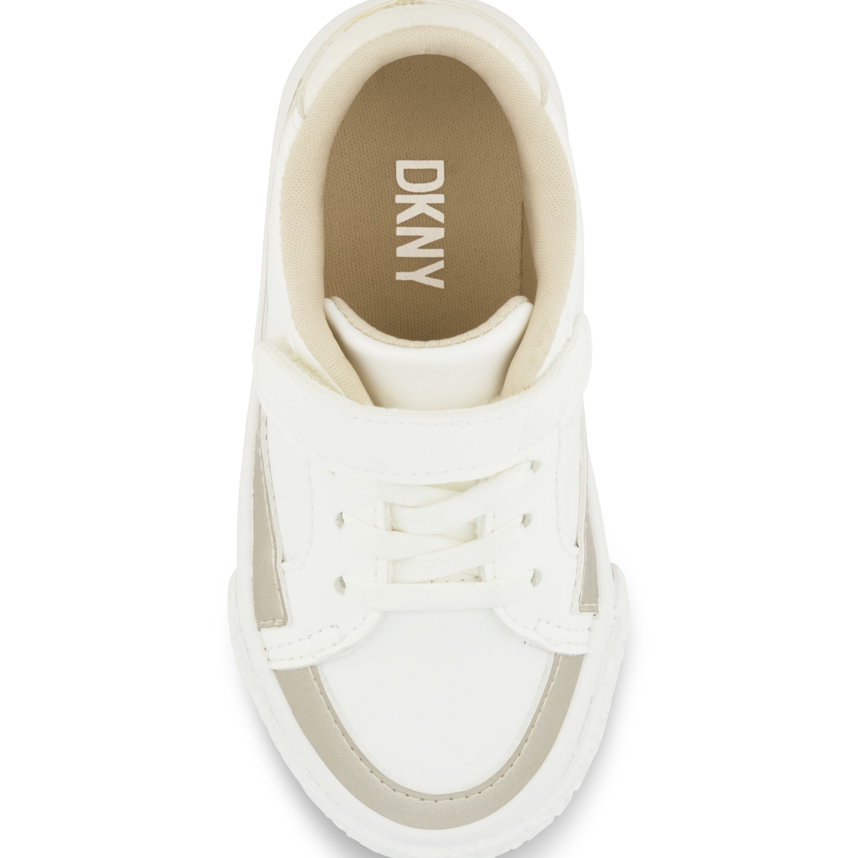 Foto 6 pulgar | Tenis Casuales Para Niña Dkny Para Niña Hannah Marley Blanco Con Dorado