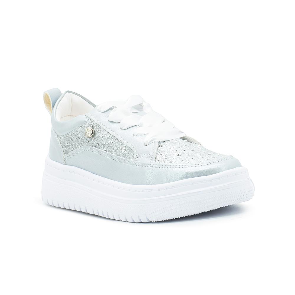 Foto 1 | Tenis Casual Para Niña Casual Moda Color Plateado 18-26 Plateado