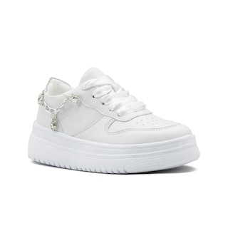 Foto 1 | Tenis Niña Casual Moda Colgante Color Blanco 18-26 Blanco