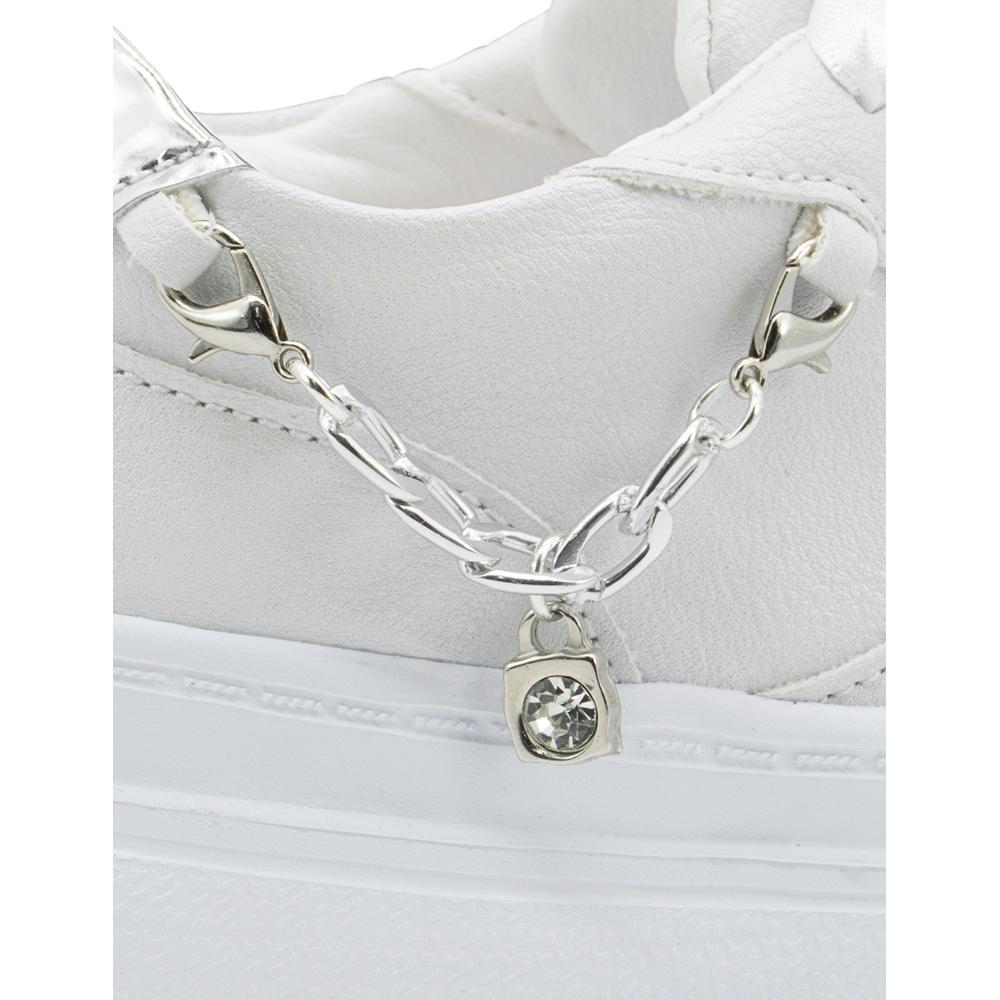 Foto 2 | Tenis Niña Casual Moda Colgante Color Blanco 18-26 Blanco