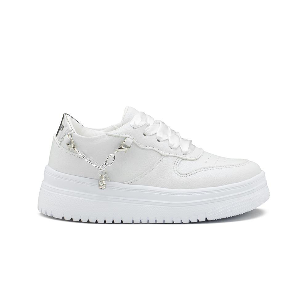 Foto 5 pulgar | Tenis Niña Casual Moda Colgante Color Blanco 18-26 Blanco