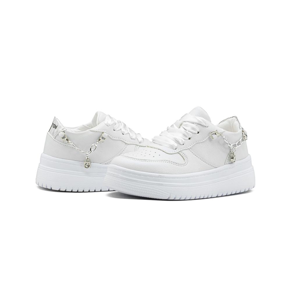 Foto 7 pulgar | Tenis Niña Casual Moda Colgante Color Blanco 18-26 Blanco