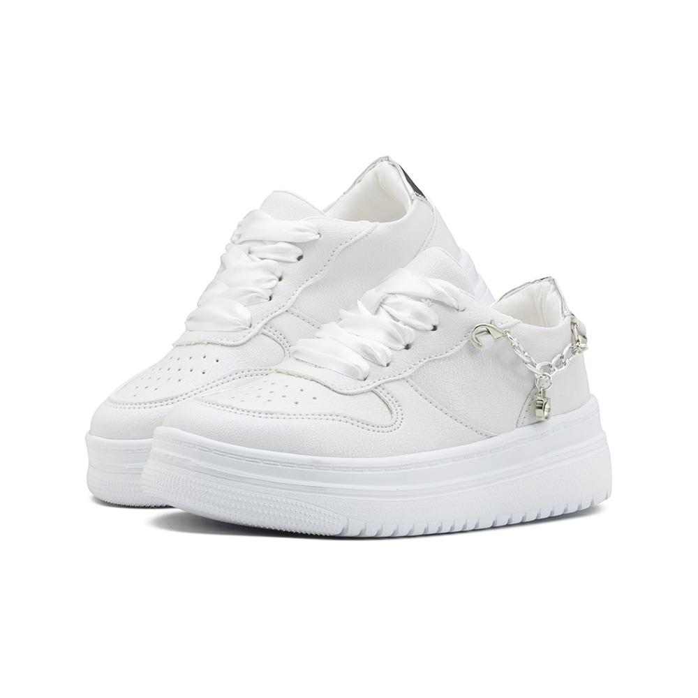 Foto 7 | Tenis Niña Casual Moda Colgante Color Blanco 18-26 Blanco