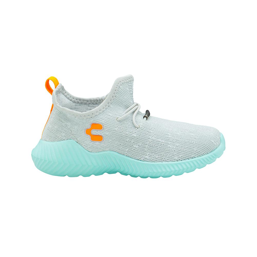Foto 4 pulgar | Tenis Textil Charly  Tipo Calcetin Para Niña Color Gris Aqua Gris