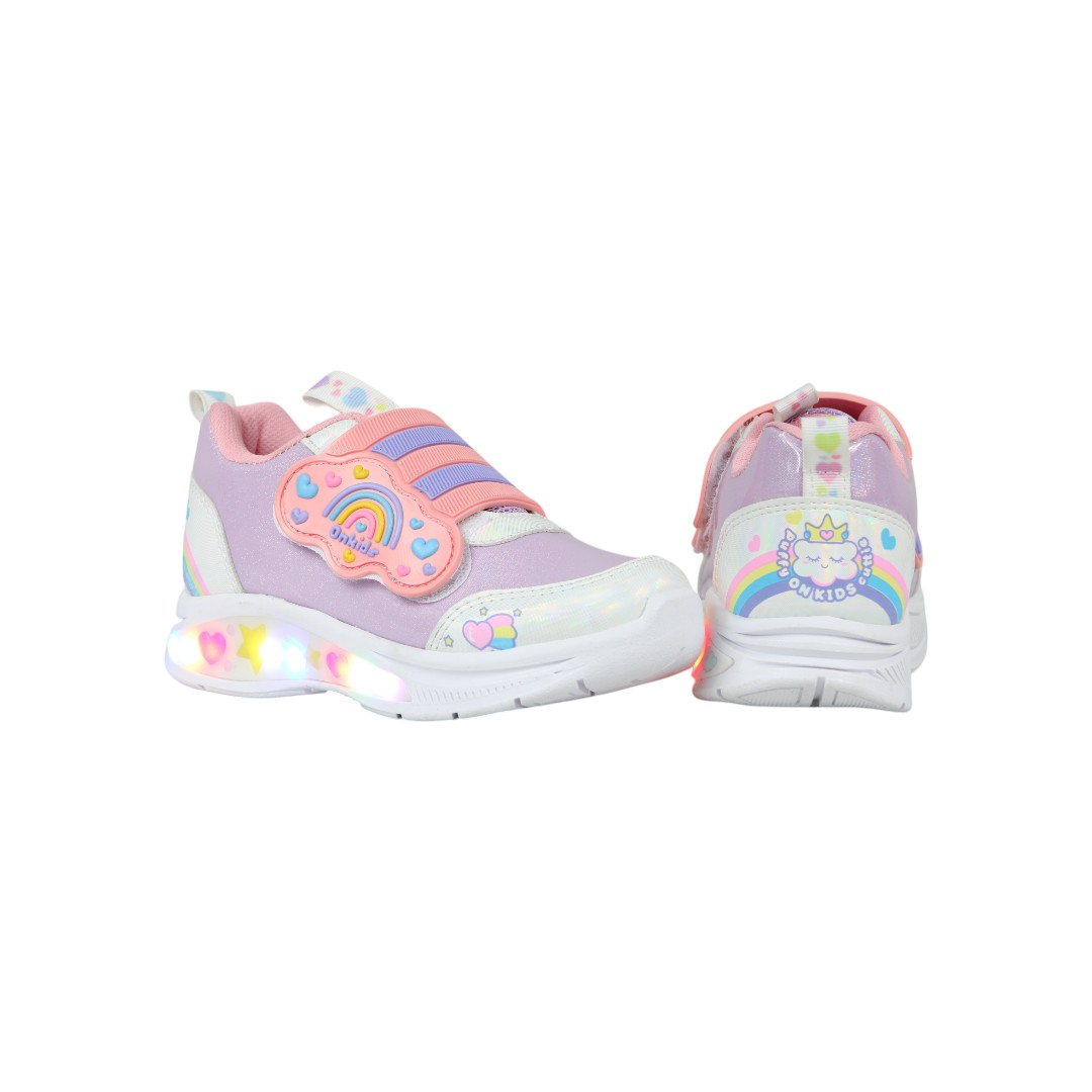 Foto 4 pulgar | Tenis Niña Arcoiris Onkids 130 Lila