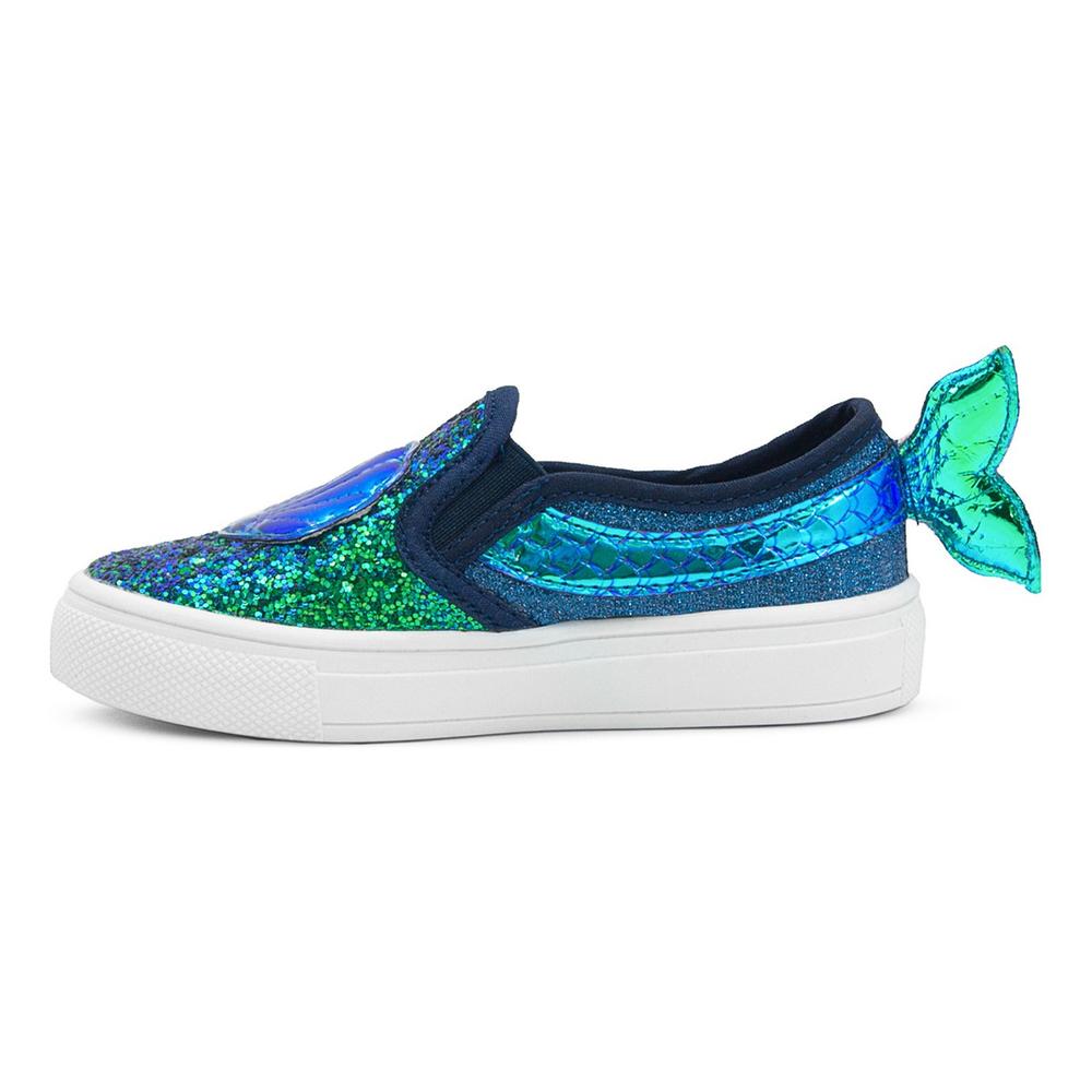 Foto 4 pulgar | Tenis Niña Sirena Brillos Moda Tropicana 93262 Rosa 12-24 Azul Petroleo