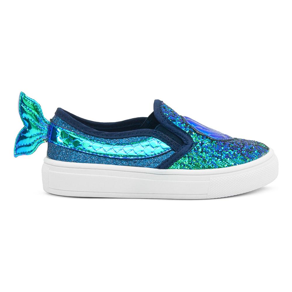 Foto 4 | Tenis Niña Sirena Brillos Moda Tropicana 93262 Rosa 12-24 Azul Petroleo