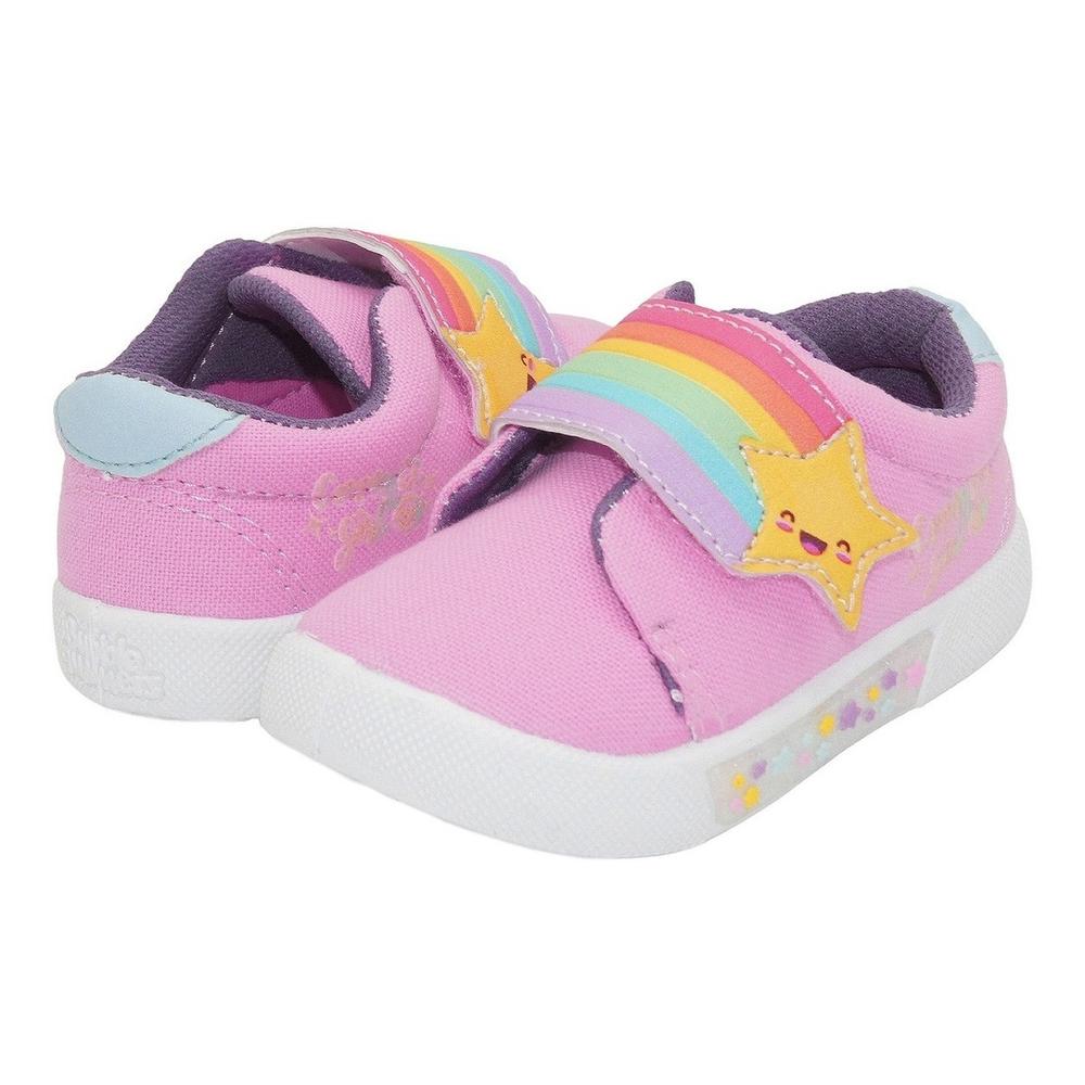 Foto 2 pulgar | Tenis Niña Arcoiris Bubble Gummers Mila Rosa Lila 12-17 Rosa