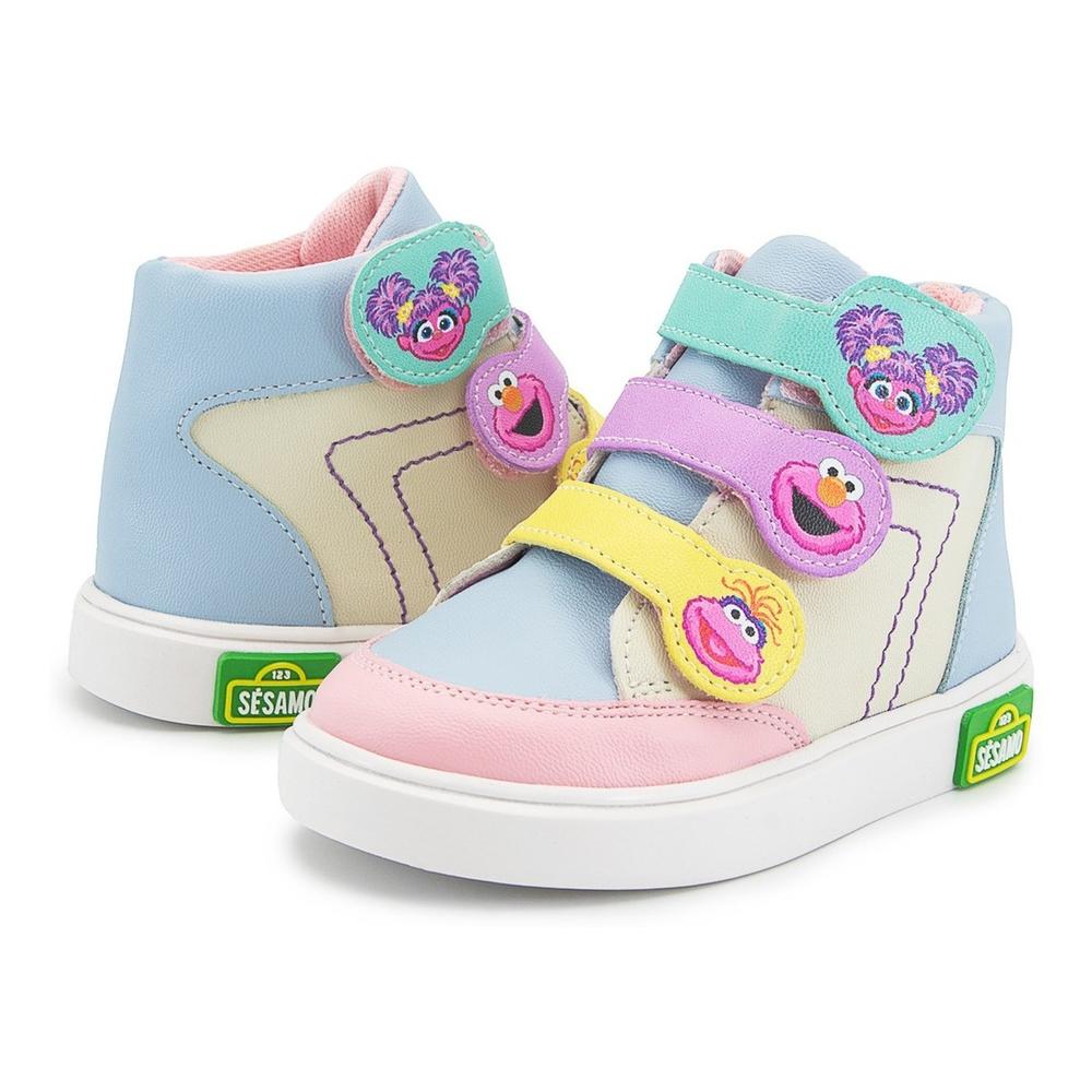 Foto 1 | Tenis Moda Tendencia Bota Plaza Sesamo Niña 13-21 Rosa Rosa