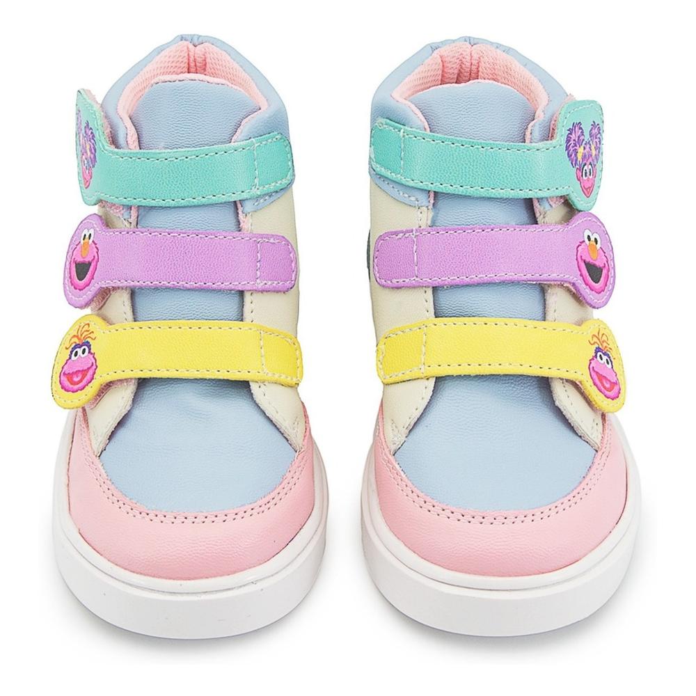 Foto 7 pulgar | Tenis Moda Tendencia Bota Plaza Sesamo Niña 13-21 Rosa Rosa