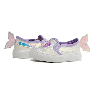 Foto 1 | Tenis Niña Sirena Brillos Moda Tropicana 93262 Rosa 12-24 Blanco