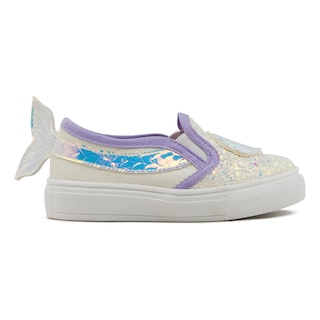 Foto 4 | Tenis Niña Sirena Brillos Moda Tropicana 93262 Rosa 12-24 Blanco
