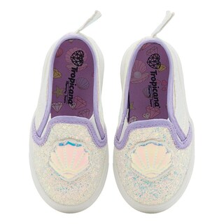 Foto 5 | Tenis Niña Sirena Brillos Moda Tropicana 93262 Rosa 12-24 Blanco