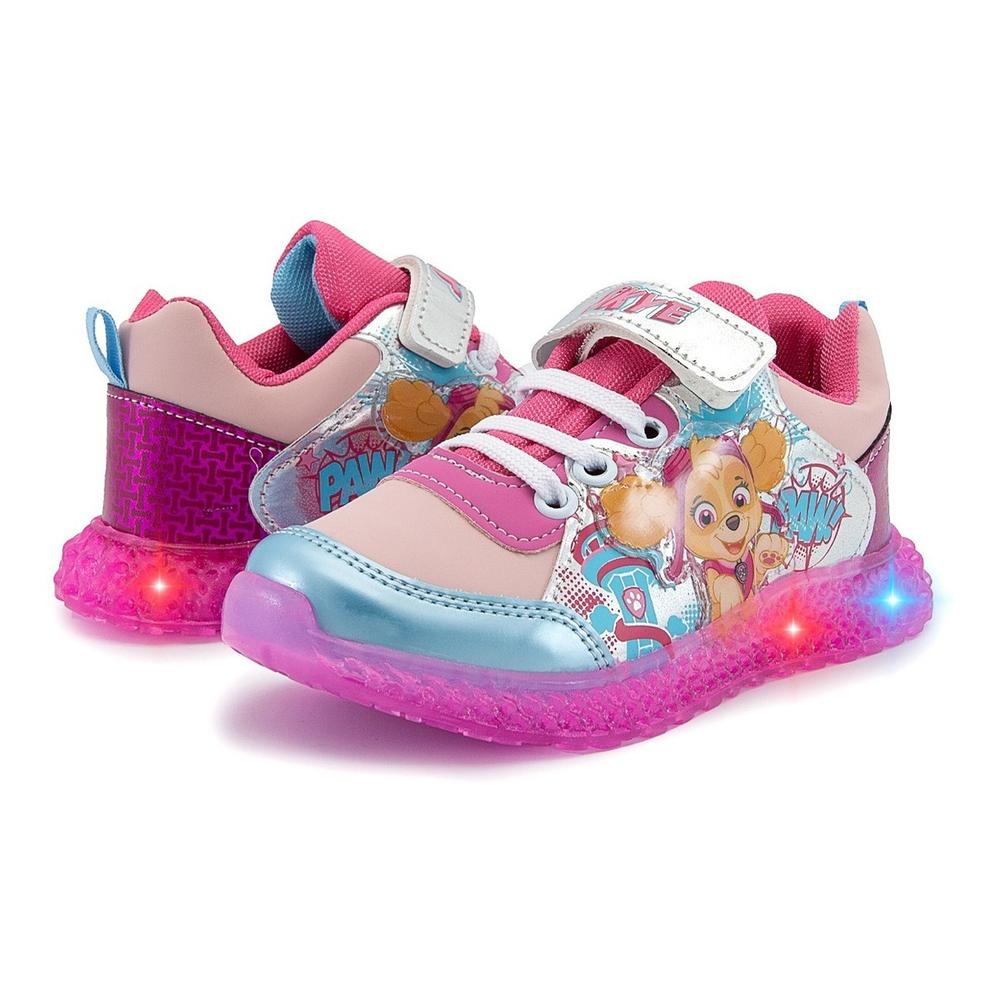 Foto 1 | Tenis Luces Niña Paw Patroll Patrulla Canina Skye Rosa 14-19 Rosa