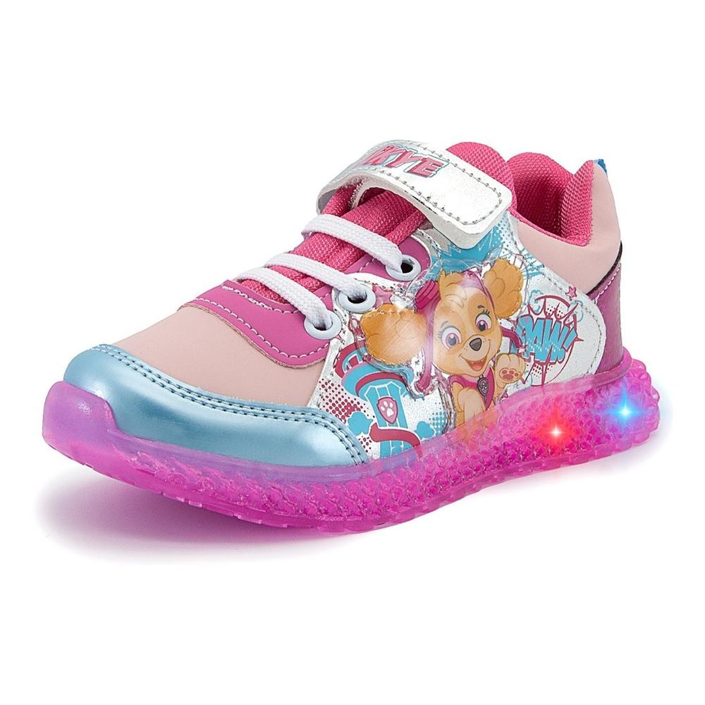 Foto 3 pulgar | Tenis Luces Niña Paw Patroll Patrulla Canina Skye Rosa 14-19 Rosa