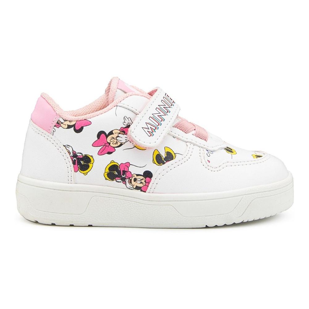 Foto 1 | Tenis Minnie Mouse Casual Para Niña Disney Antiderrapante Blanco