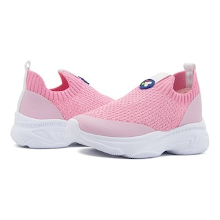 Foto 3 | Tenis Sneakers Para Niña Deportes Correr Cómodos Slip On Rosa