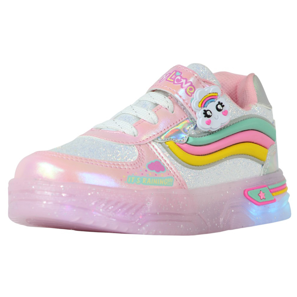 Foto 4 pulgar | Tenis Niña Arcoiris Onkids M-905 Rosa Glitter