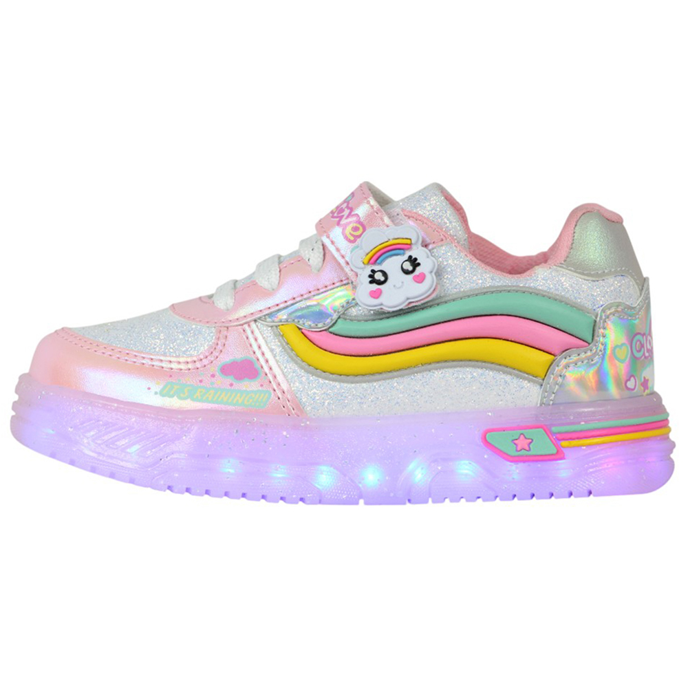 Foto 5 pulgar | Tenis Niña Arcoiris Onkids M-905 Rosa Glitter