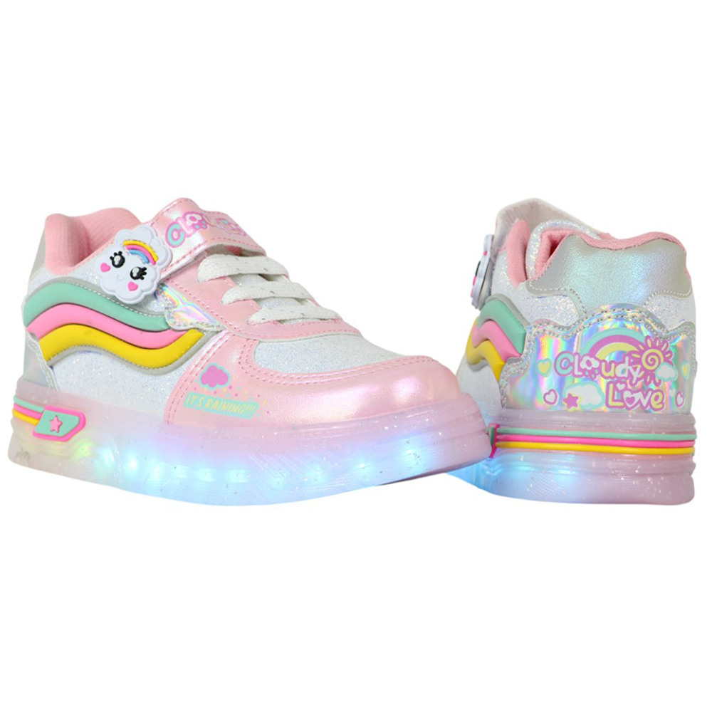 Foto 6 pulgar | Tenis Niña Arcoiris Onkids M-905 Rosa Glitter