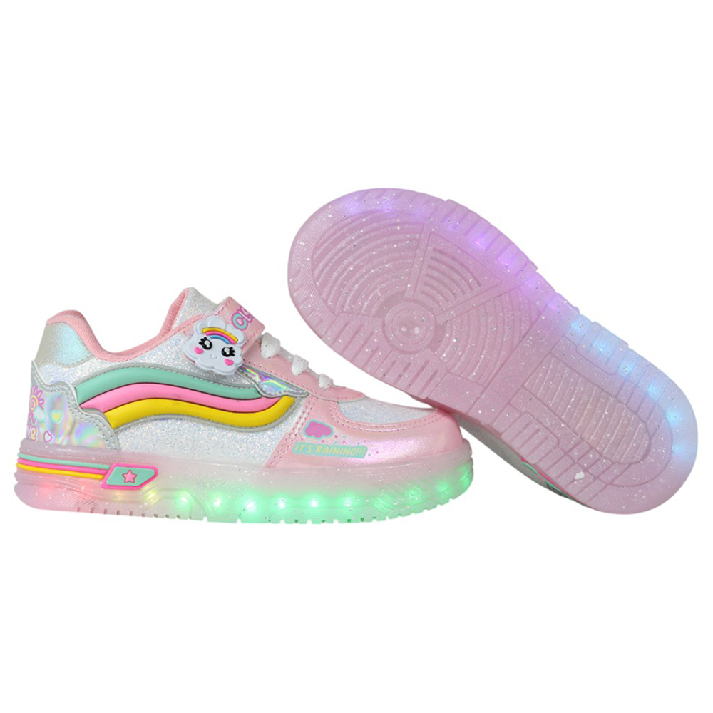 Foto 7 pulgar | Tenis Niña Arcoiris Onkids M-905 Rosa Glitter