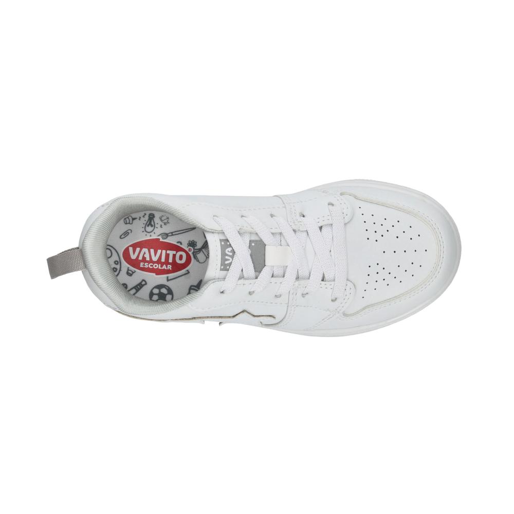 Foto 9 pulgar | Tenis Escolar Vavito Blanco Para Niña T18-22[vvv1176] Blanco