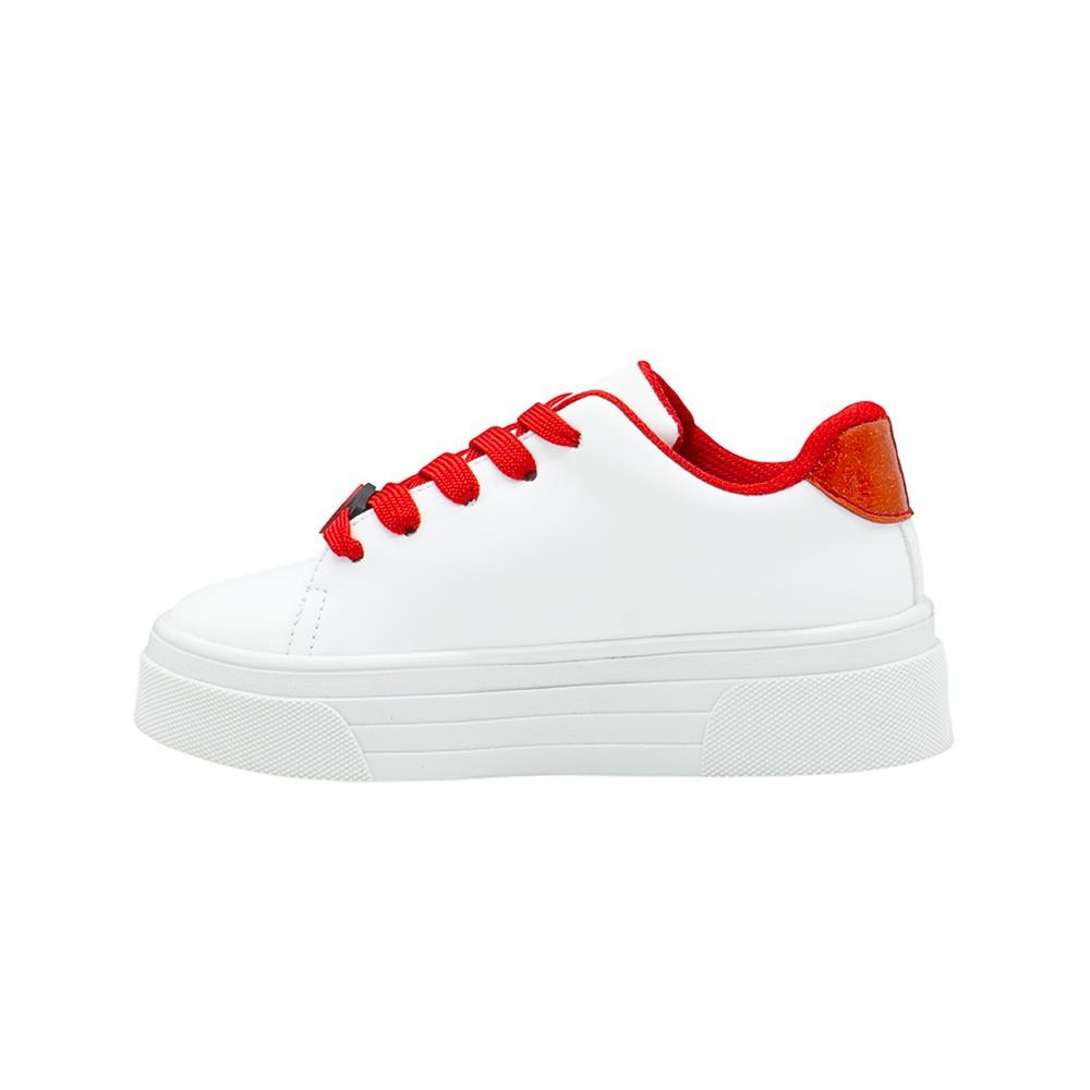 Foto 2 | Tenis Para Niña Lady Bug Color Blanco Original Vulcanizado Blanco