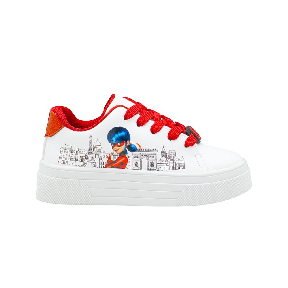 Foto 4 pulgar | Tenis Para Niña Lady Bug Color Blanco Original Vulcanizado Blanco