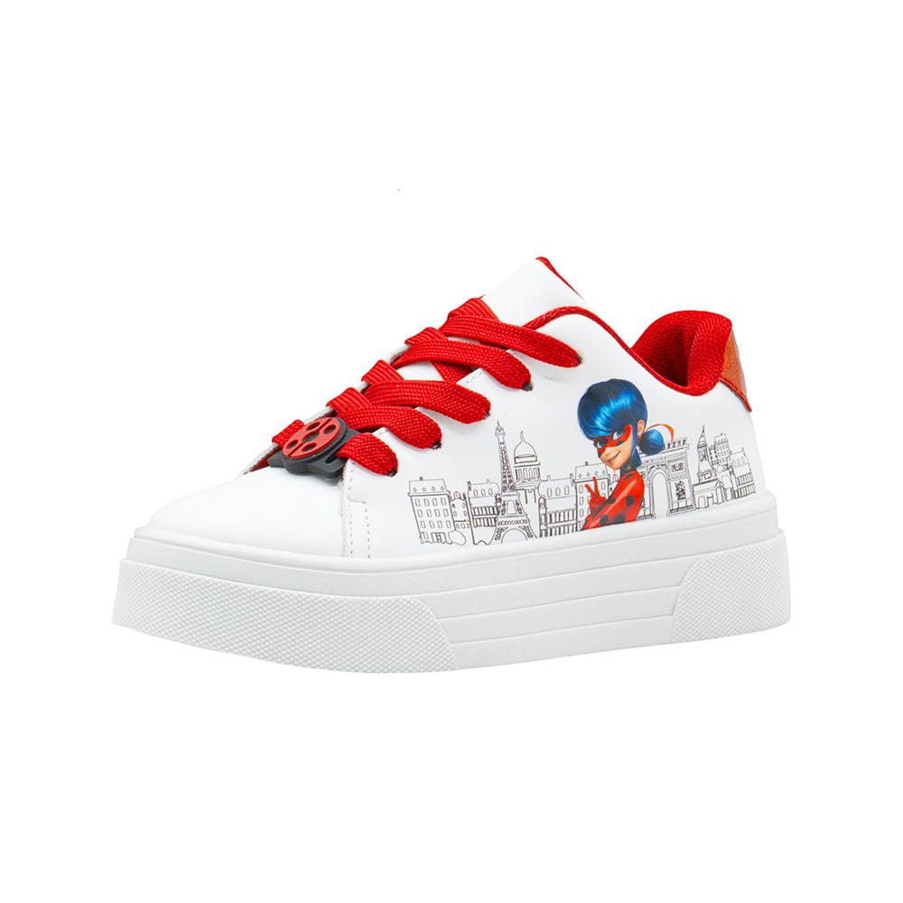 Foto 4 | Tenis Para Niña Lady Bug Color Blanco Original Vulcanizado Blanco