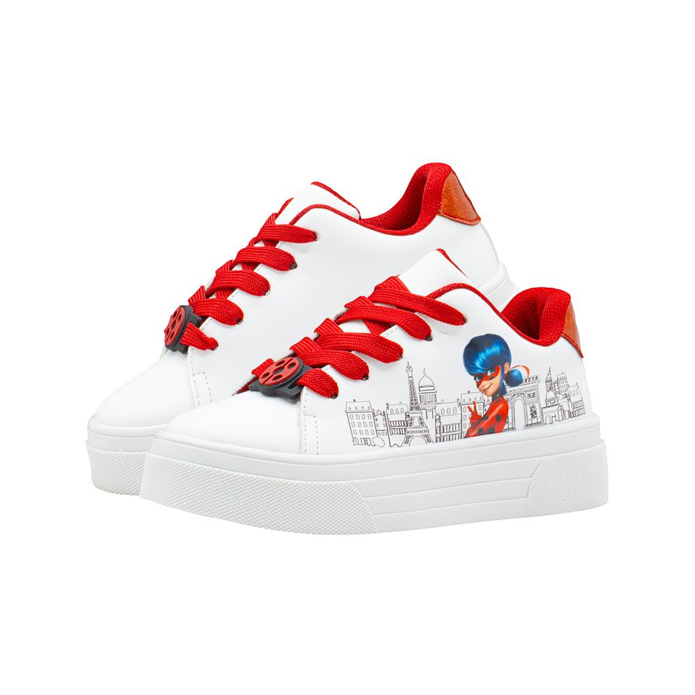 Foto 6 | Tenis Para Niña Lady Bug Color Blanco Original Vulcanizado Blanco