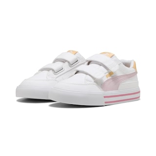 Foto 3 | Tenis Puma Court Classic Vulc Formstrip Infantil Para Niña Rosa