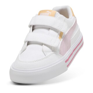 Foto 4 | Tenis Puma Court Classic Vulc Formstrip Infantil Para Niña Rosa