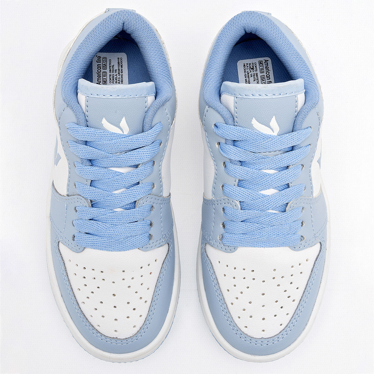 Foto 4 pulgar | American Fire Tenis Urbano Para Niña Blanco Azul