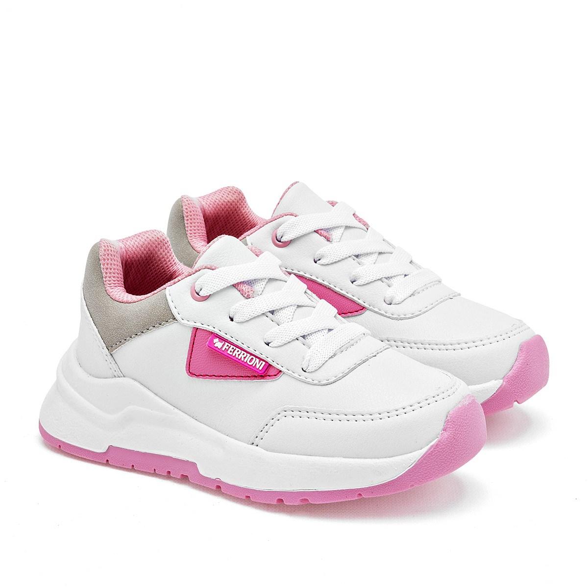 Foto 2 | Ferrioni Tenis Urbano Para Niña Blanco Beige